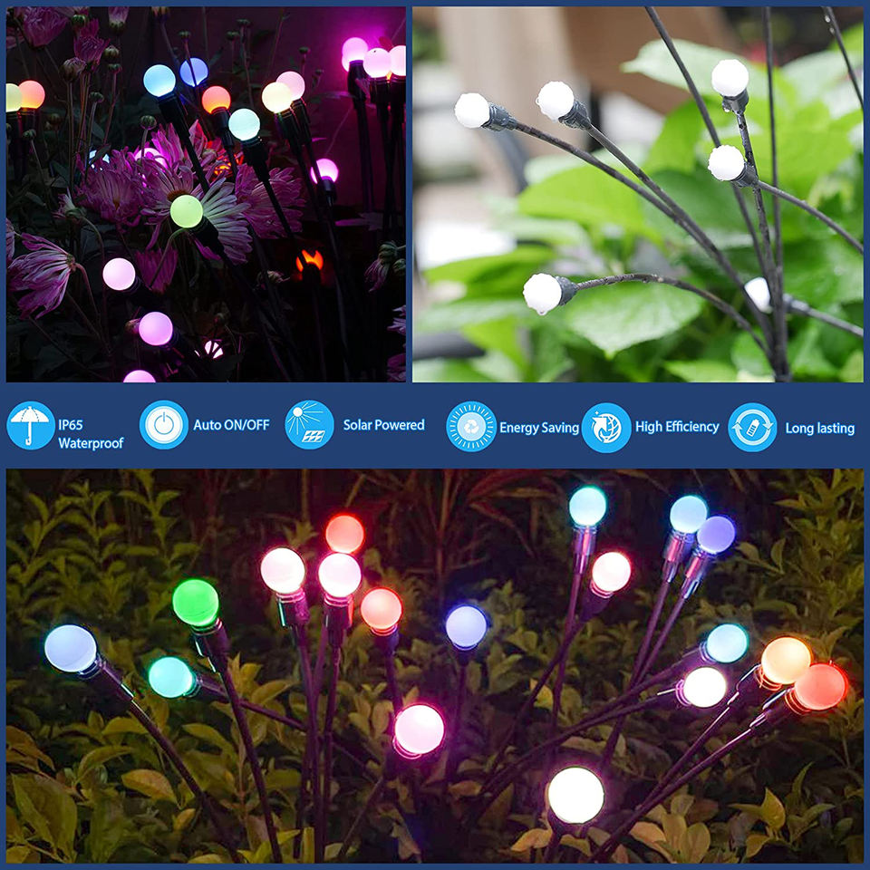 Solar Garden Firefly Lights (Outdoor Waterproof LED)
