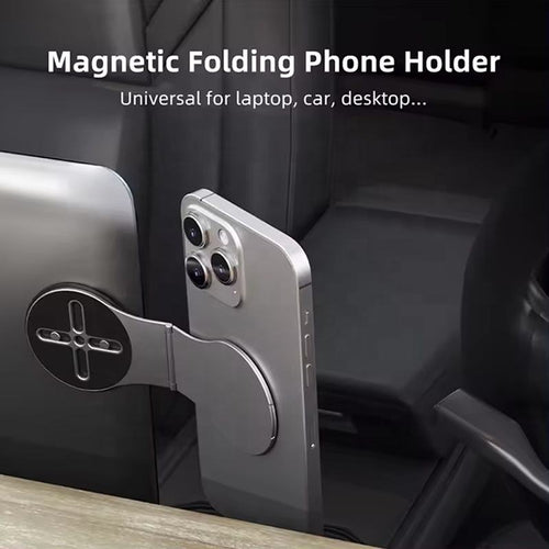 Detachable Aluminum Foldable Laptop Side Mount Magnetic Phone Holder