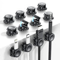 Strong Adhesive Acrylic Mount Clips (Black, 16-Pack)