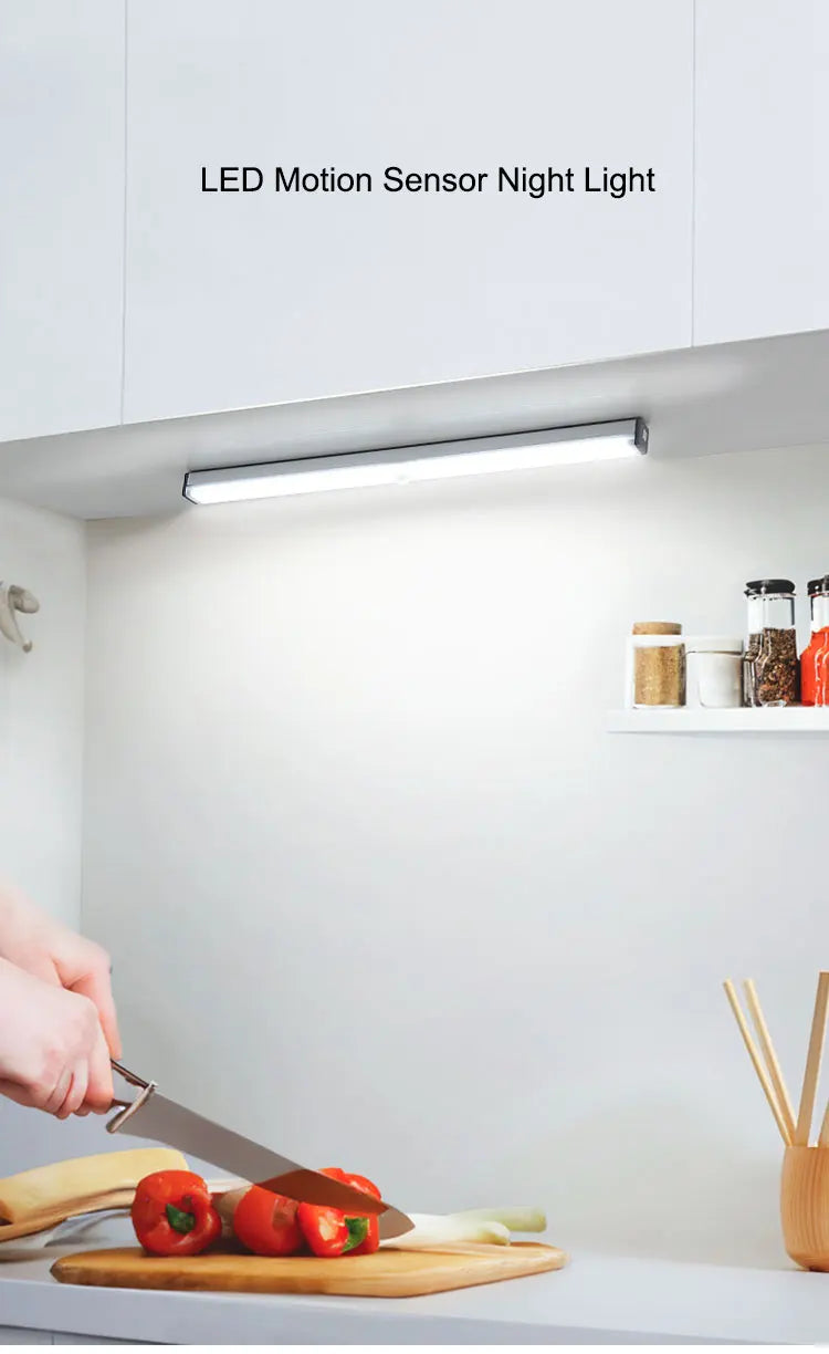 USB Rechargeable LED Motion Sensor Night Light (White)