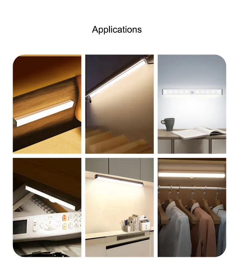 USB Rechargeable LED Motion Sensor Night Light (White)